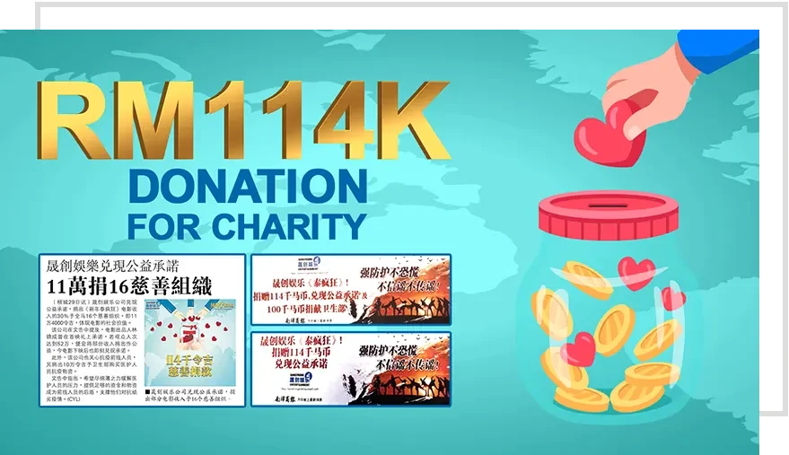 Donation For Charity RM 114,000 Donation For Charity RM 114,000