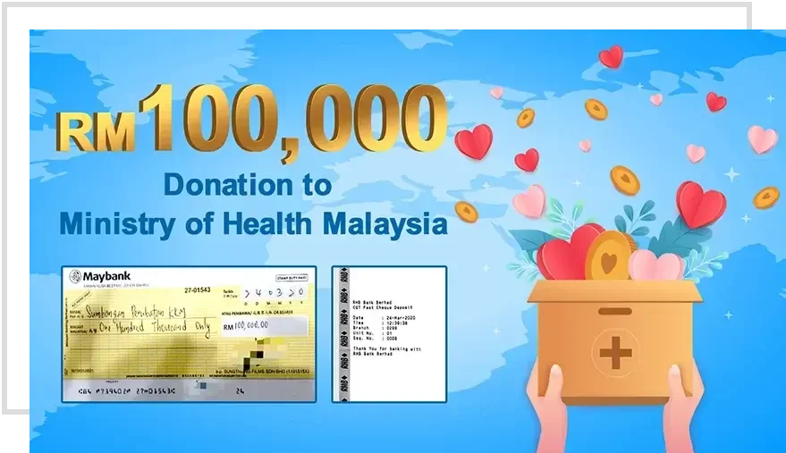 Donation To Ministry Of Health RM 100,000 Donation To Ministry Of Health RM 100,000